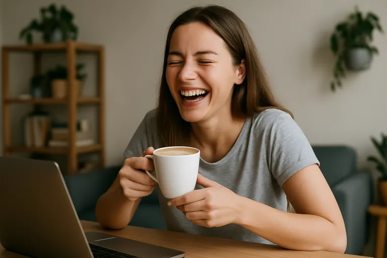 Een glimlach bij de koffie met een dagelijkse grap die meteen scoort
