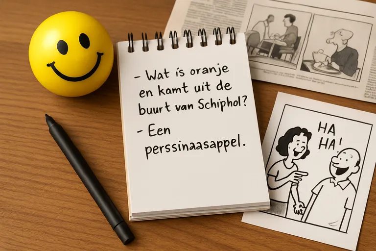 Ontdek nederlandse moppen en cartoons vol taalgrappen en herkenbare humor